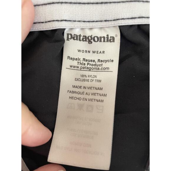 Patagonia Baggies Shorts Mens Small Black Nylon Swim Trunks Drawstring Pockets - Picture 7 of 14